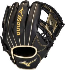 11.5 Inch Mizuno MVP Prime SE GMVP1154PSE8-Black/Gold Adult Infield Baseball Glove